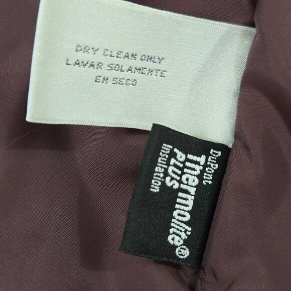 Worthington Dupont Thermolite Plus Faux Fur Trim Hood Zip Parka Jacket Purple - Picture 14 of 16